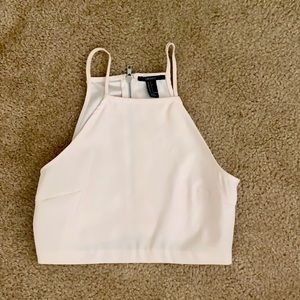 Off white formal crop top